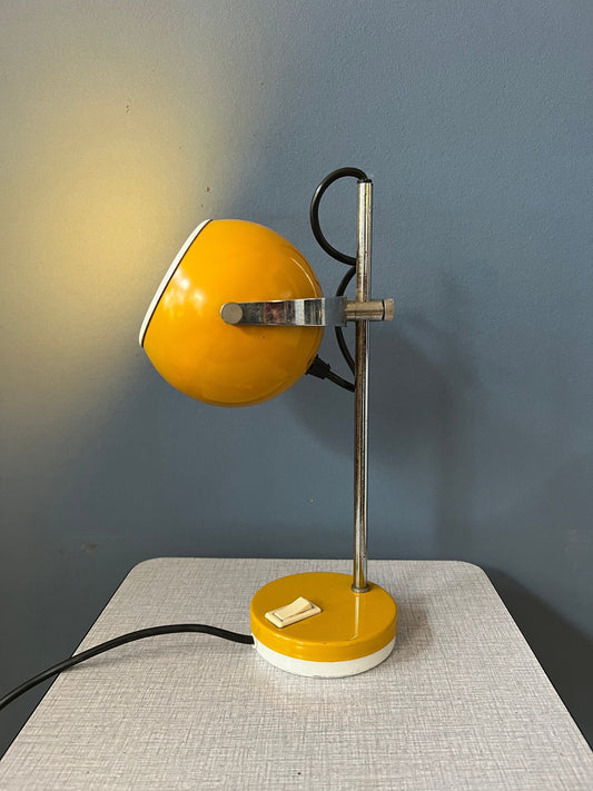 Yellow Herda Space Age Eyeball Table Lamp