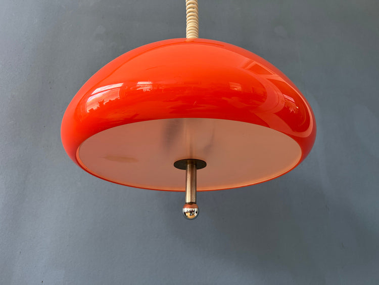 Orange Guzzini Cabras Space Age Pendant Lamp by Luigi Massoni