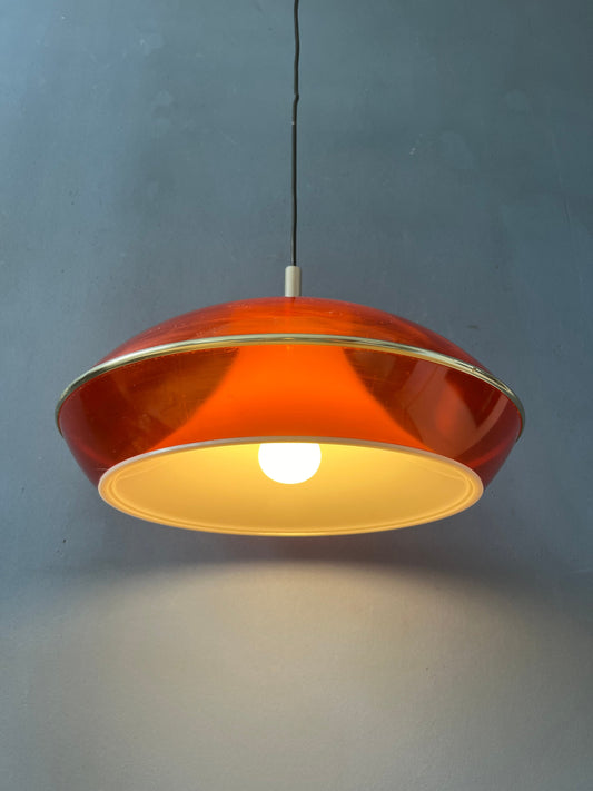 Mid Century UFO Plexiglass Space Age Pendant Light