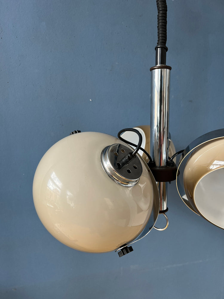 Vintage Dijkstra Space Age Pendant / Chandelier - Mid Century Modern Lamp - Retro 70s Light Fixture