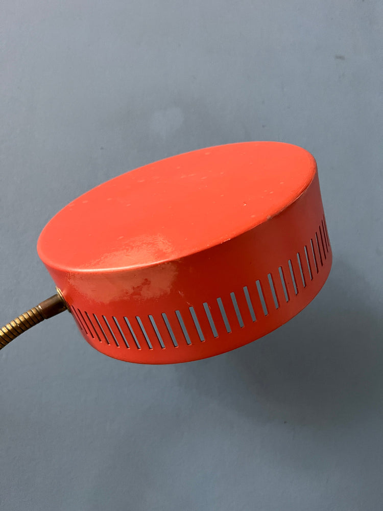 Red Mid Century Space Age UFO Table Lamp