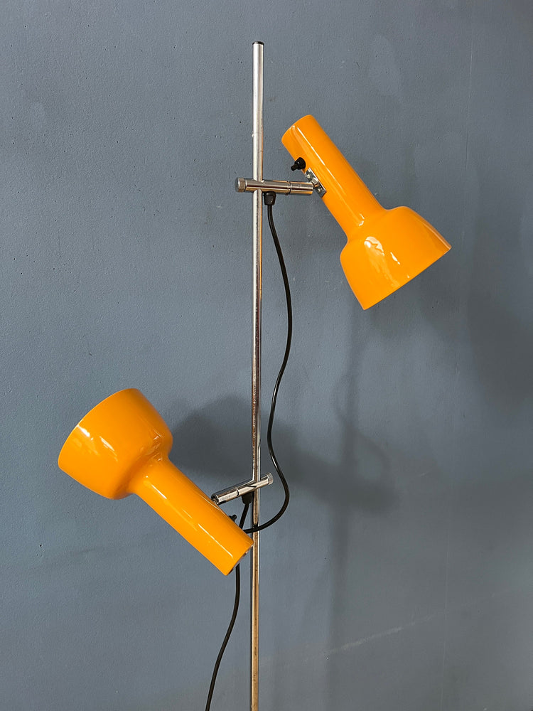 Vintage Yellow Mid Century Space Age Floor Lamp