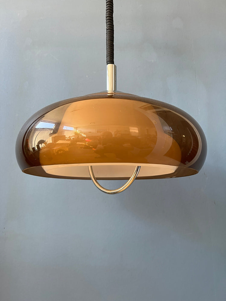 Herda Pendant Lamp - Space Age Pendant Light - Acrylic Glass Light Fixture - 70s Rise and Fall Lamp