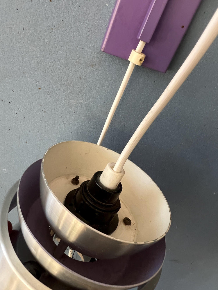 Small Purple Mid Century Lakro Rod 'Trava' Wall Lamp