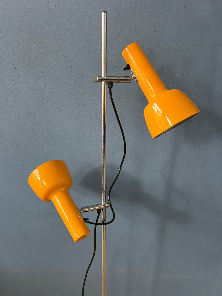 Vintage Yellow Mid Century Space Age Floor Lamp