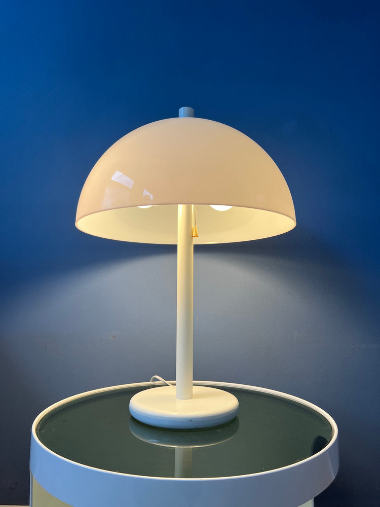 White Mid Century Mushroom Dijkstra Table Lamp