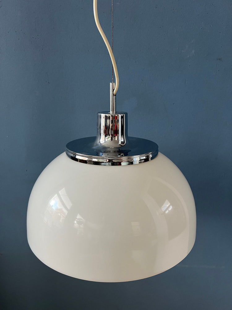 White Guzzini Faro Plexiglass Hanging Lamp