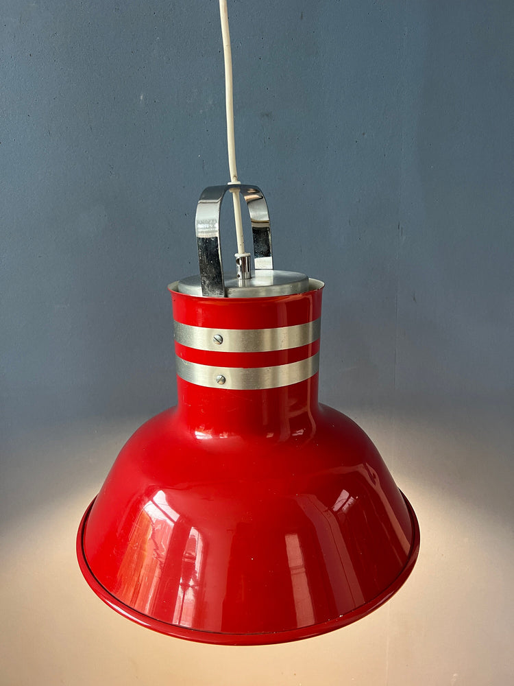 Red 'Bucket' Space Age Pendant Lamp by Ateljé Lyktan