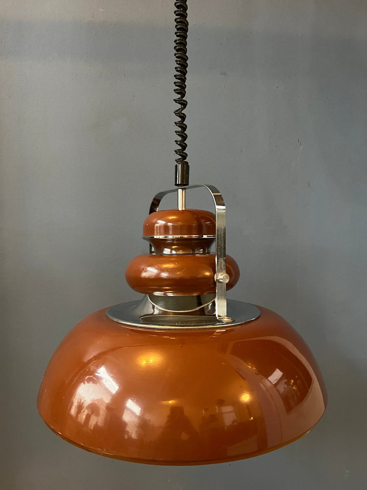 Brown Mid Century Anvia Space Age Pendant Lamp