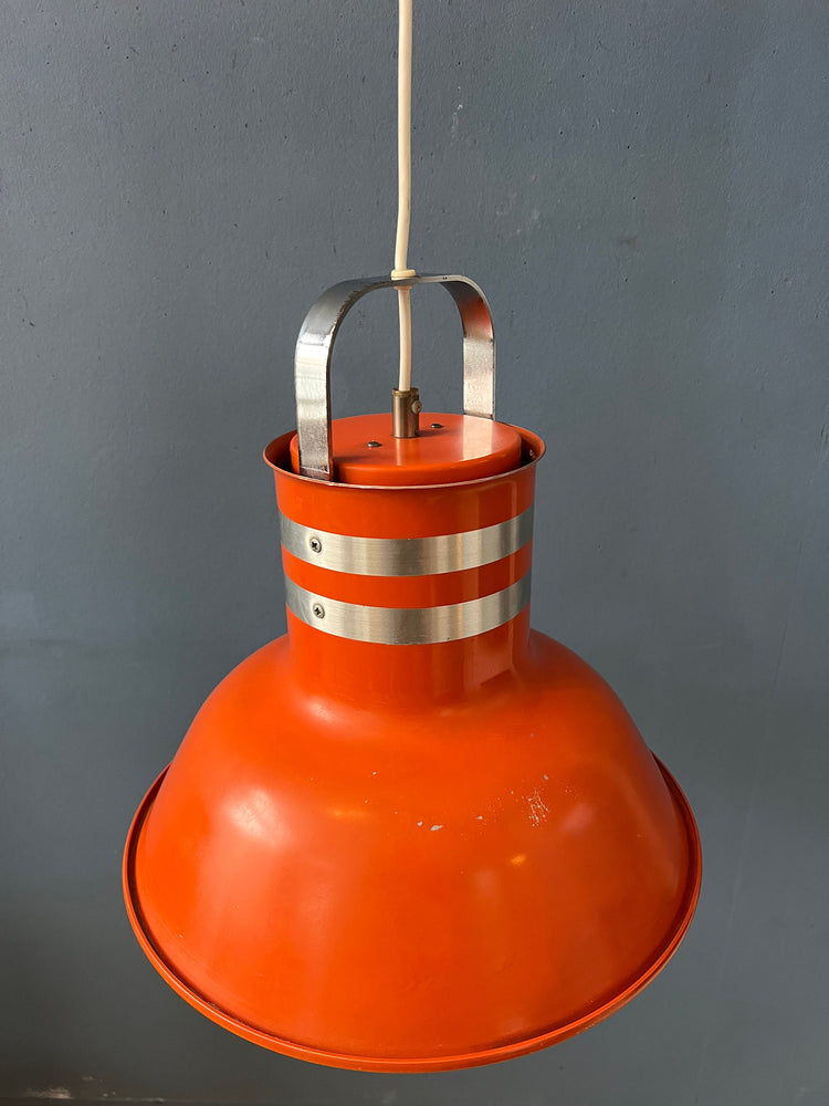 Orange/Red Metal Space Age Pendant Lamp