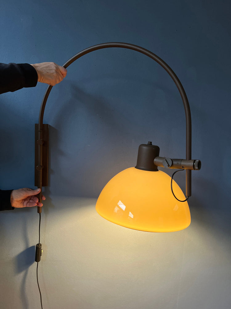 Mid Century Herda Mushroom Arc Wall Lamp | Space Age Lamp | Vintage Wall Lamp