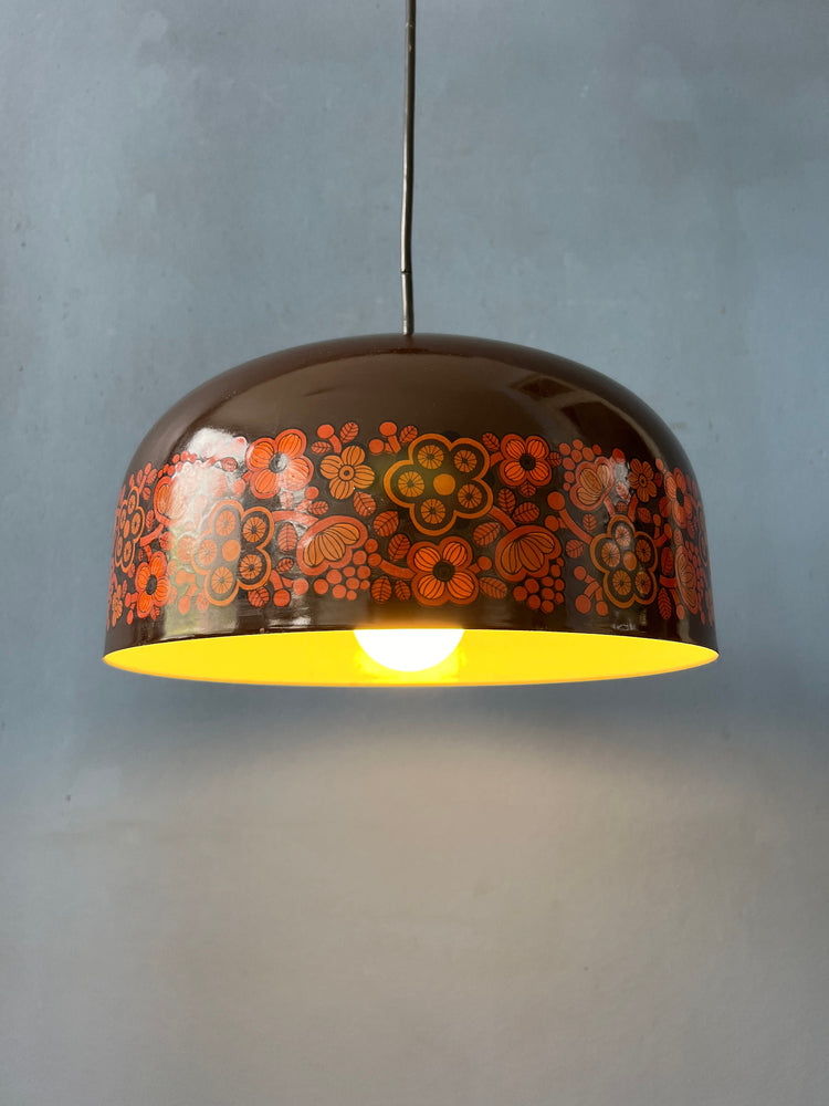 Mid Century Brown Arabia Hanging Lamp by Kaj Franck for Fog & Morup