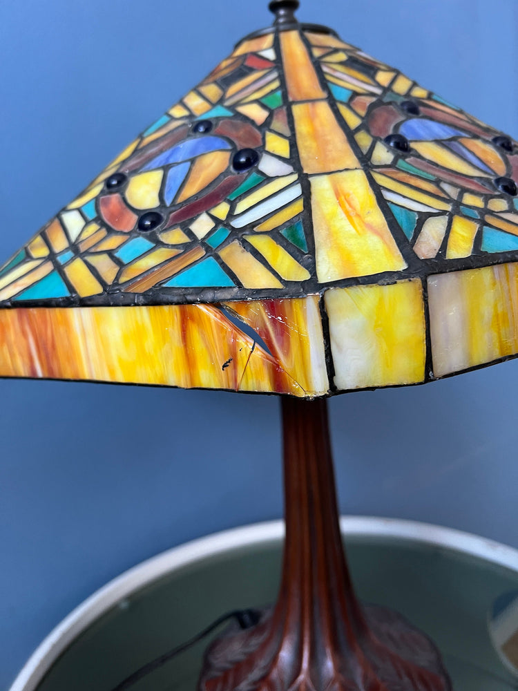 Stained Glass Tiffany Art Deco Style Desk Lamp