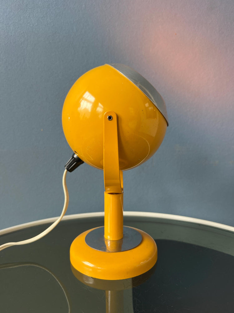 Yellow Flexible Space Age Eyeball Table Lamp