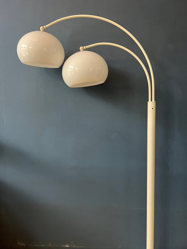 White Dijkstra Double Arc Mushroom Floor Lamp