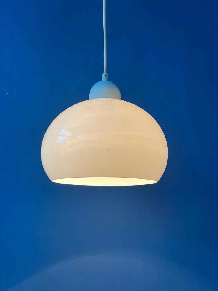 Small White Space Age Mushroom Hanging Lamp