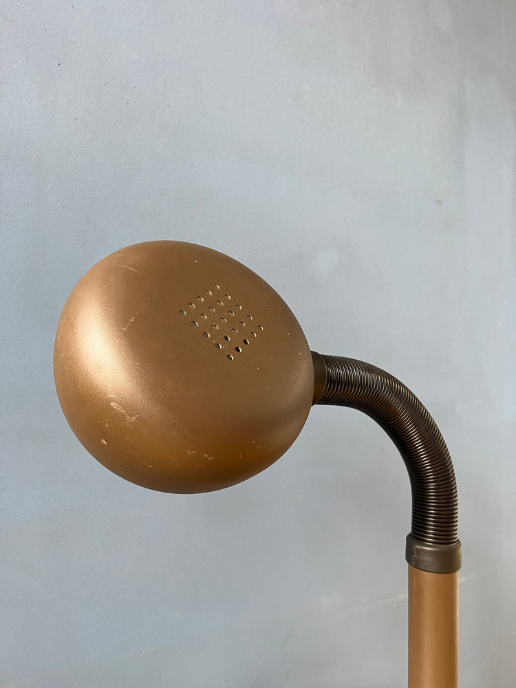 Brown Space Age Desk Lamp with Adjustable Arm