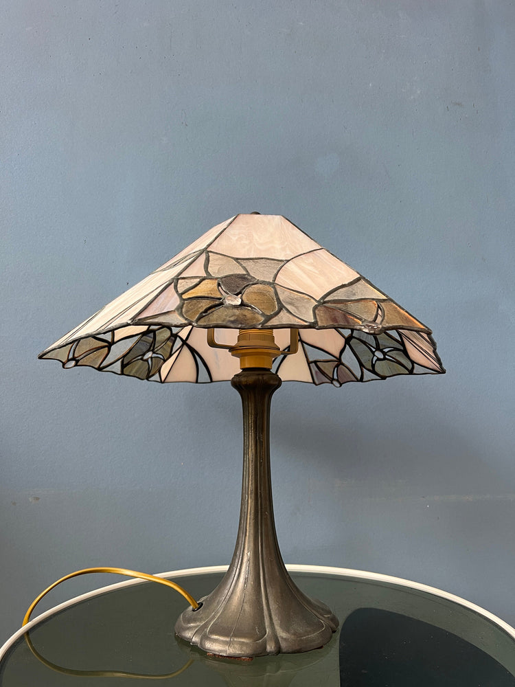 Colourful Art Deco Stained Glass Table Lamp