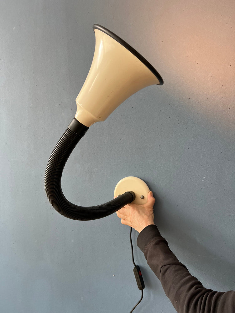 White and Black Flexible Space Age Wall Lamp