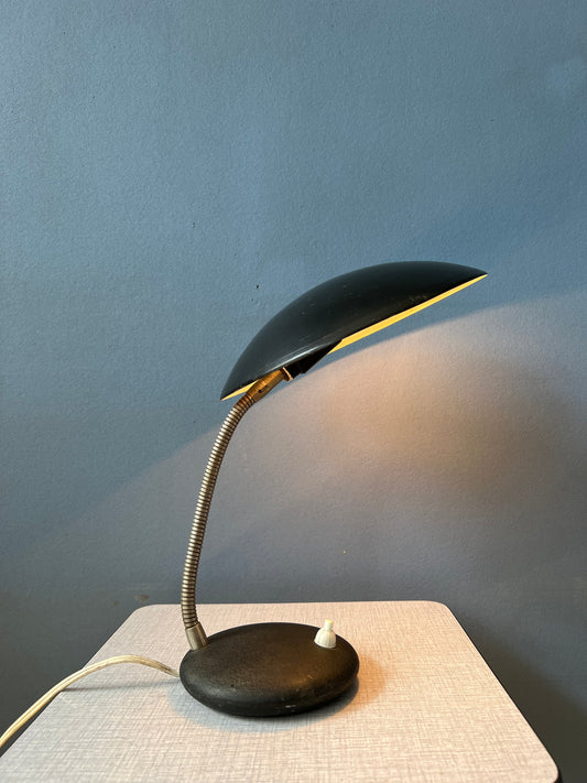 Small Black Bauhaus Style Metal Desk Lamp