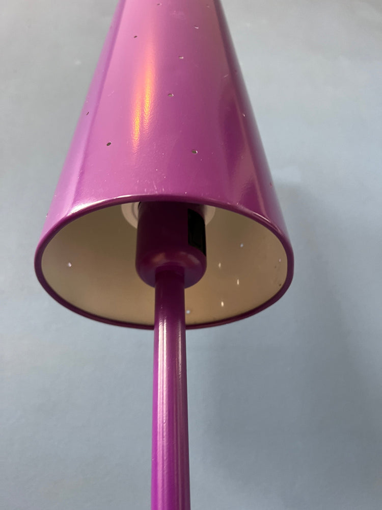 Mid Century Space Age Purple Table Lamp