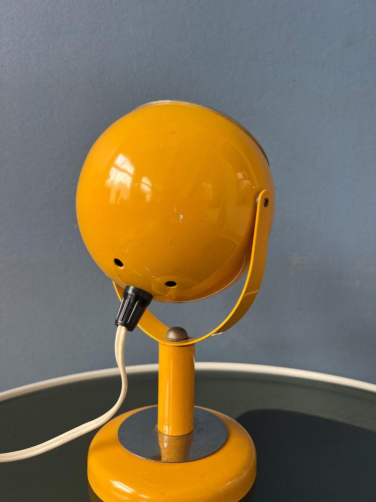 Yellow Flexible Space Age Eyeball Table Lamp