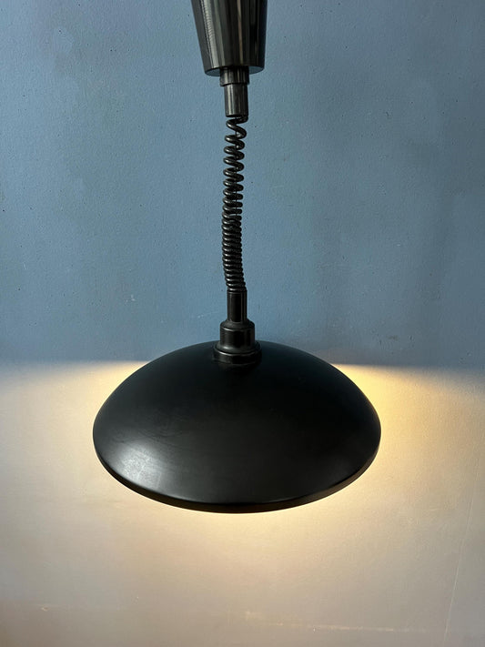 Oval Black Mid Century Metal Mid Century Pendant Lamp