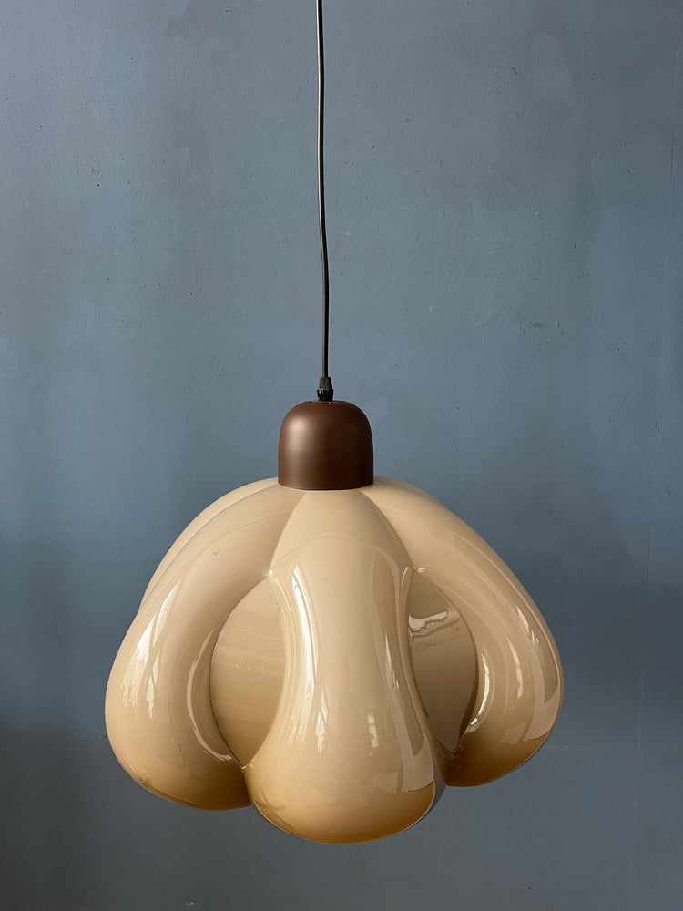 Mid Century Space Age Flower Pendant Lamp by Herda