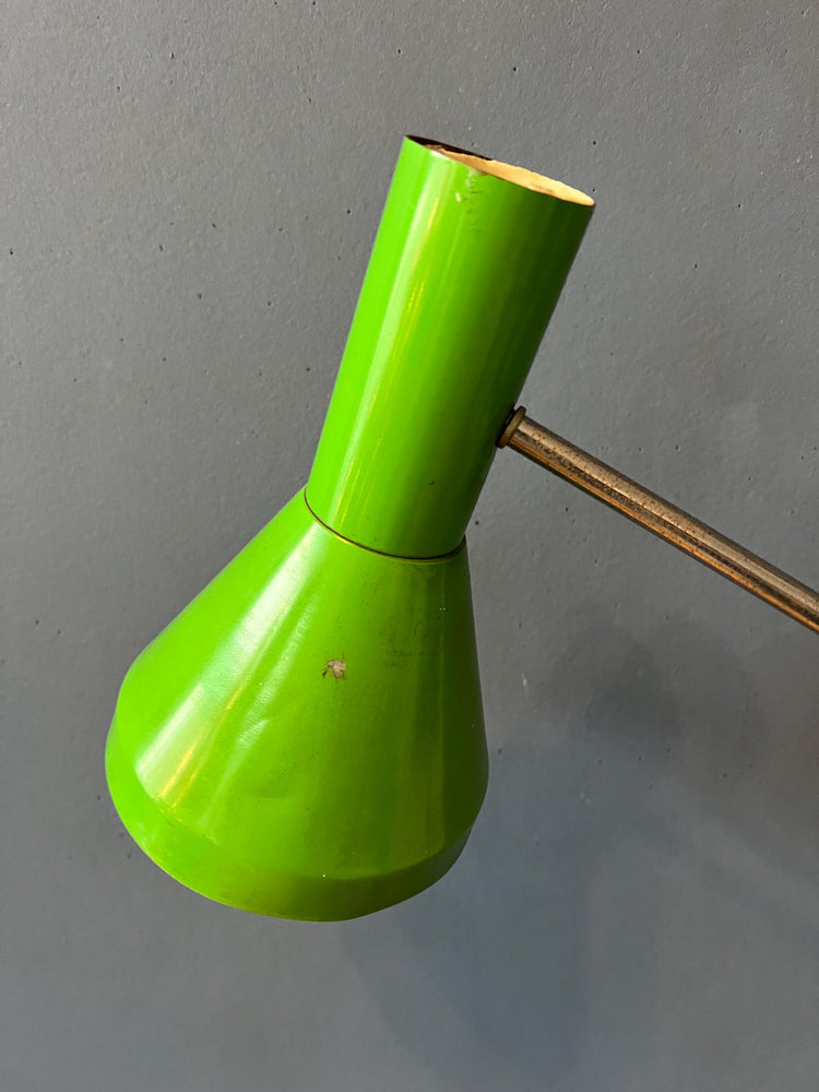 Vintage Mid Century Apple Green Adjustable Floor Lamp