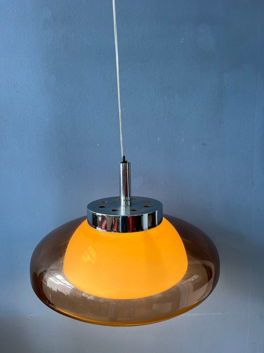 Mid Century Plexiglass Space Age Pendant Lamp