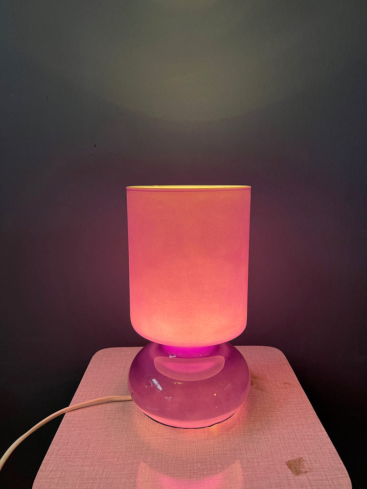 Purple Vintage Ikea Lykta Glass Table Lamp