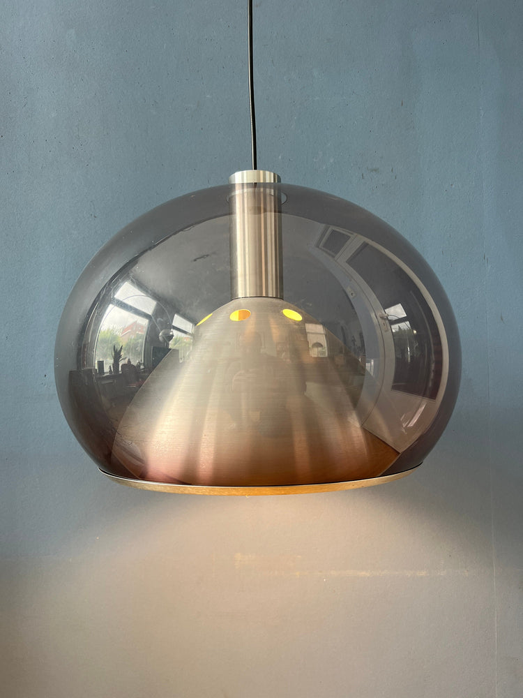 Mid Century Plexiglass Space Age Mushroom Hanging Lamp