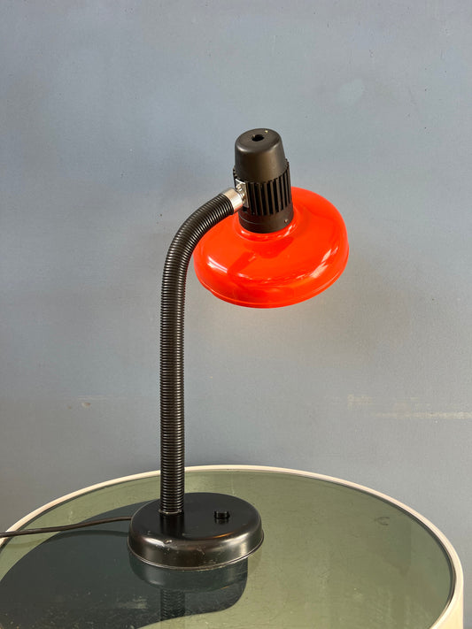 Red Flexible Arm Space Age Table Lamp