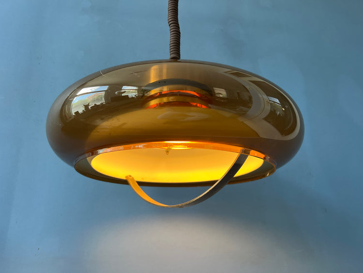 Mid Century Oval UFO Herda Space Age Pendant Lamp