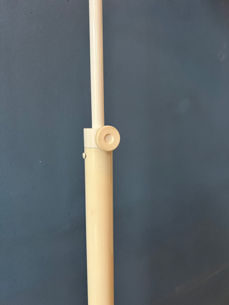 Beige Mid Century Floor Lamp with Plexiglass Shade