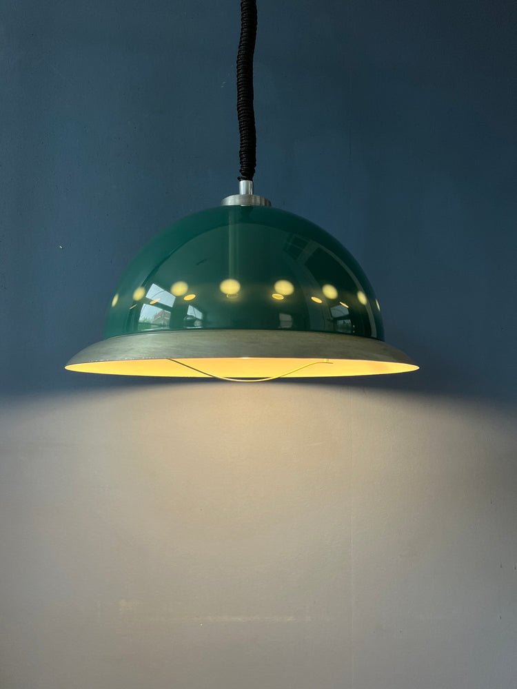 Big Green Dijkstra Space Age Dome Hanging Lamp