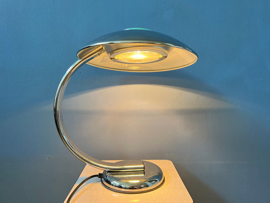 Chrome Post Modern Desk Lamp - Bauhaus Style Table Lamp