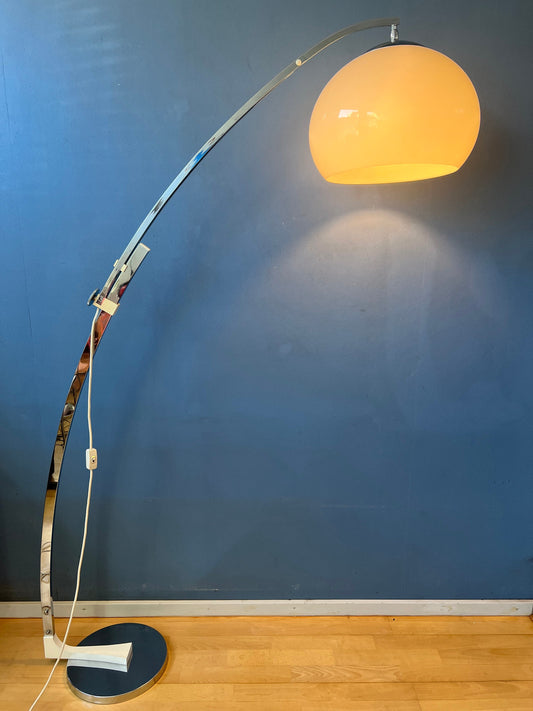 Vintage Sölken Leuchten Space Age Arc Floor Lamp | Mid Century Modern Mushroom Standing Light