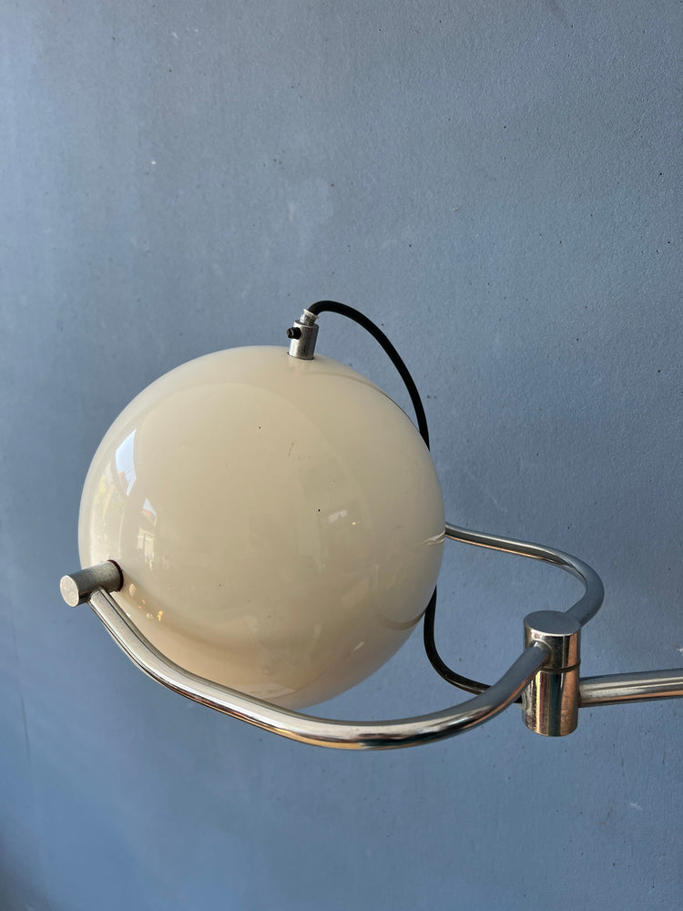 GEPO Eyeball Wall Lamp - Beige Space Age Light - Mid Century Sconce