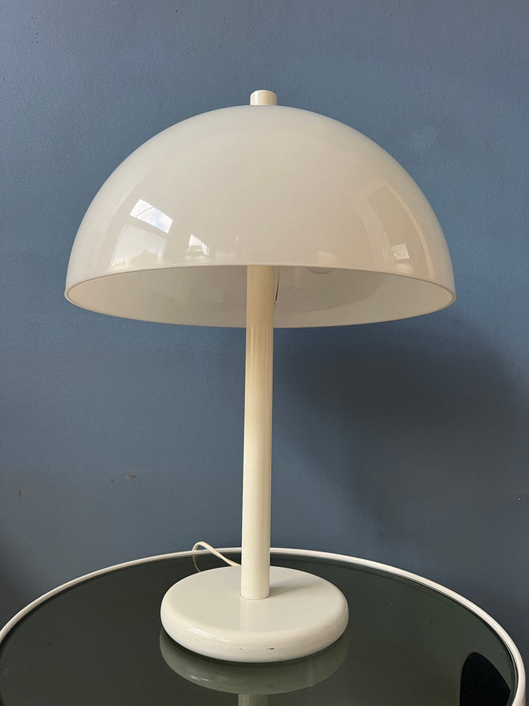 White Mid Century Mushroom Dijkstra Table Lamp