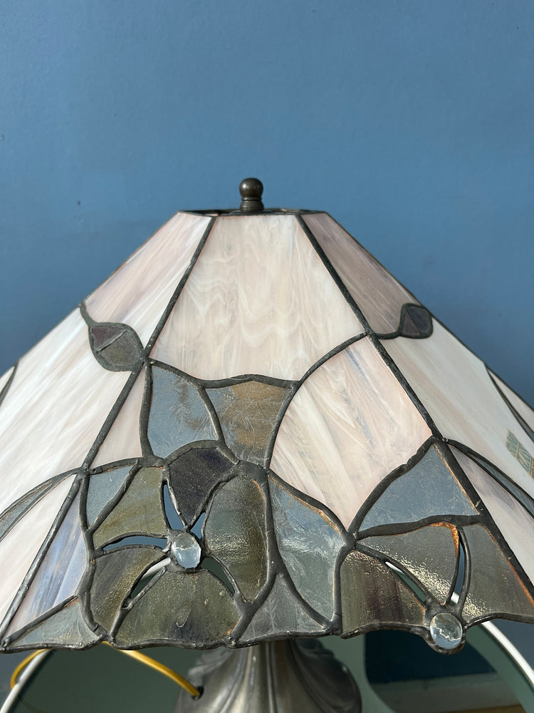 Colourful Art Deco Stained Glass Table Lamp