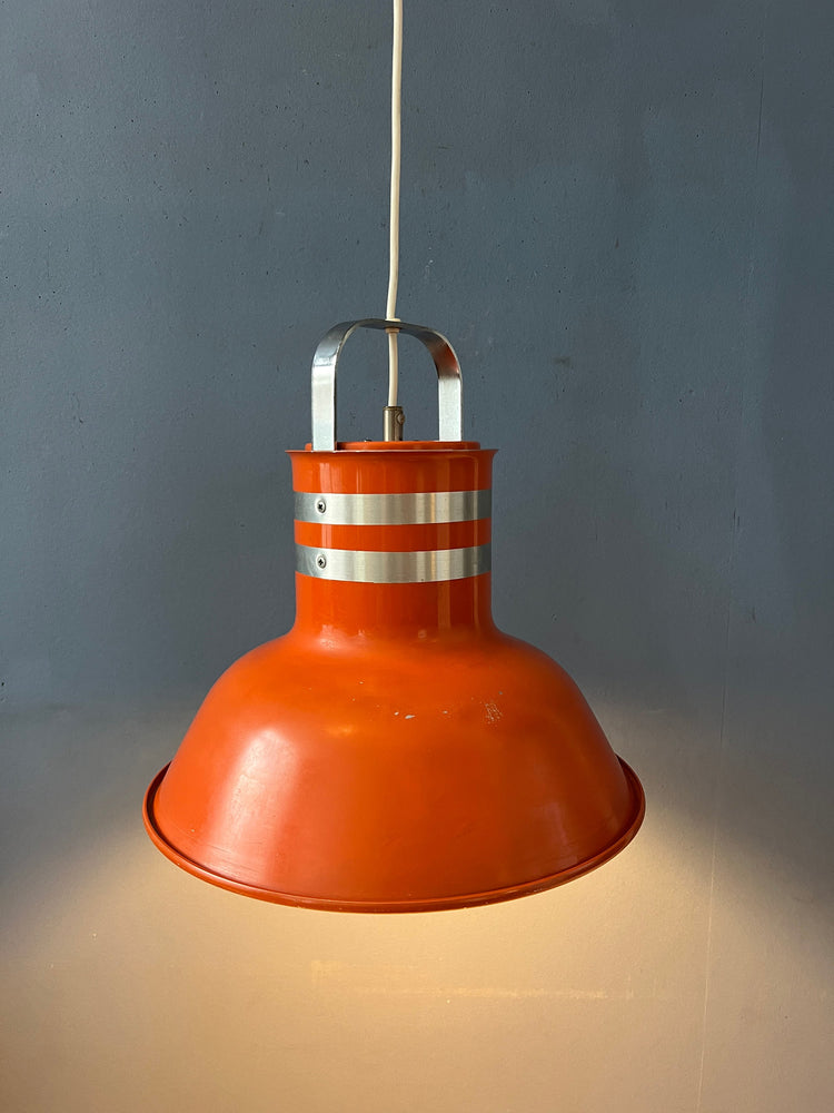 Orange/Red Metal Space Age Pendant Lamp