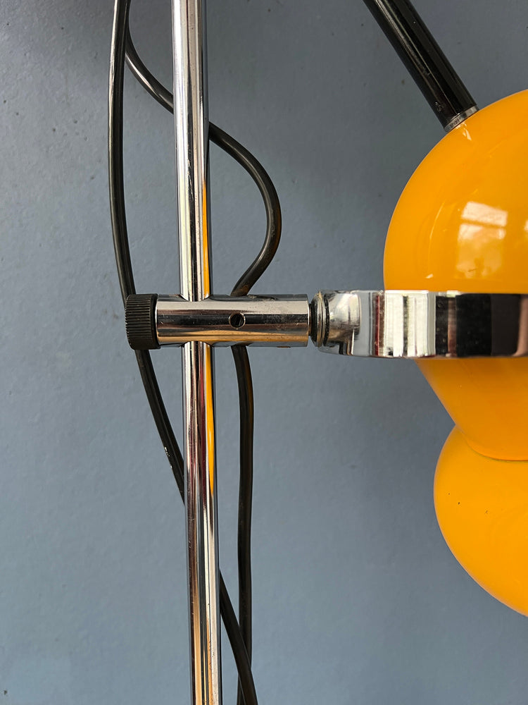 Vintage Yellow Mid Century Space Age Floor Lamp