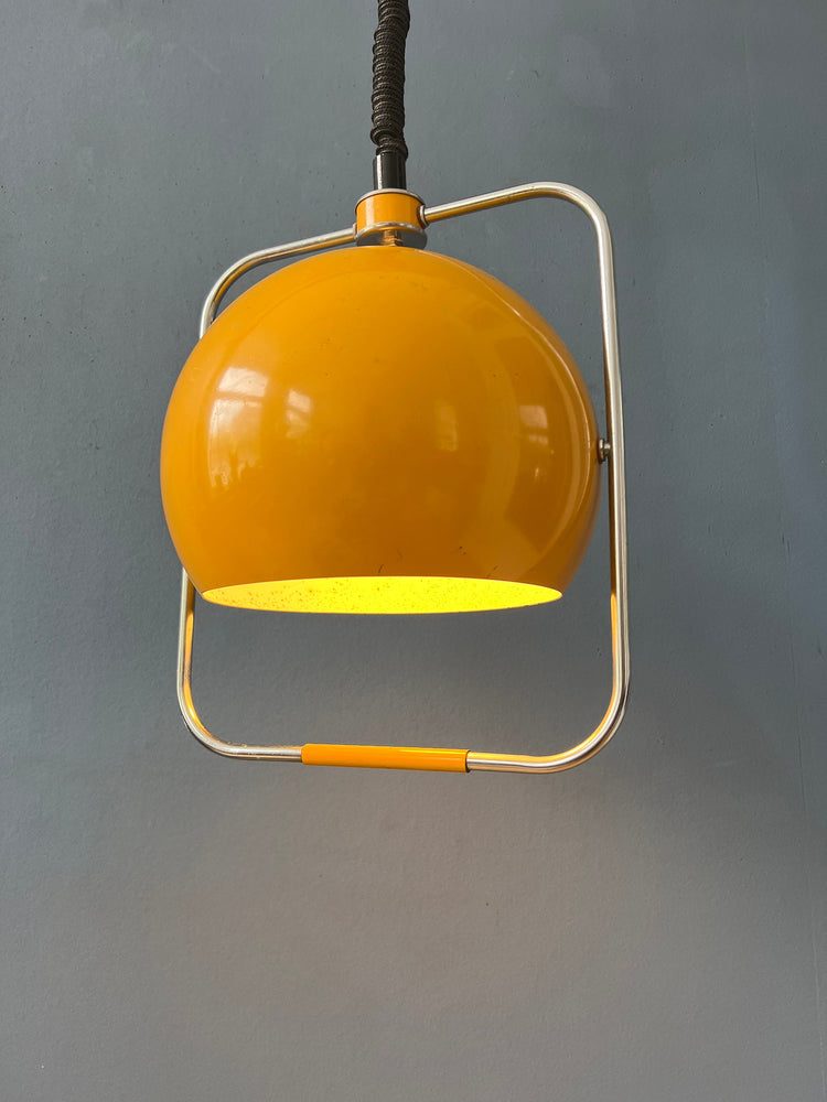 Yellow Mid Century GEPO Eyeball Pendant Lamp