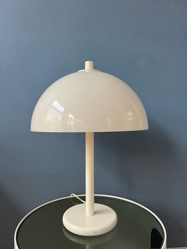 White Mid Century Mushroom Dijkstra Table Lamp