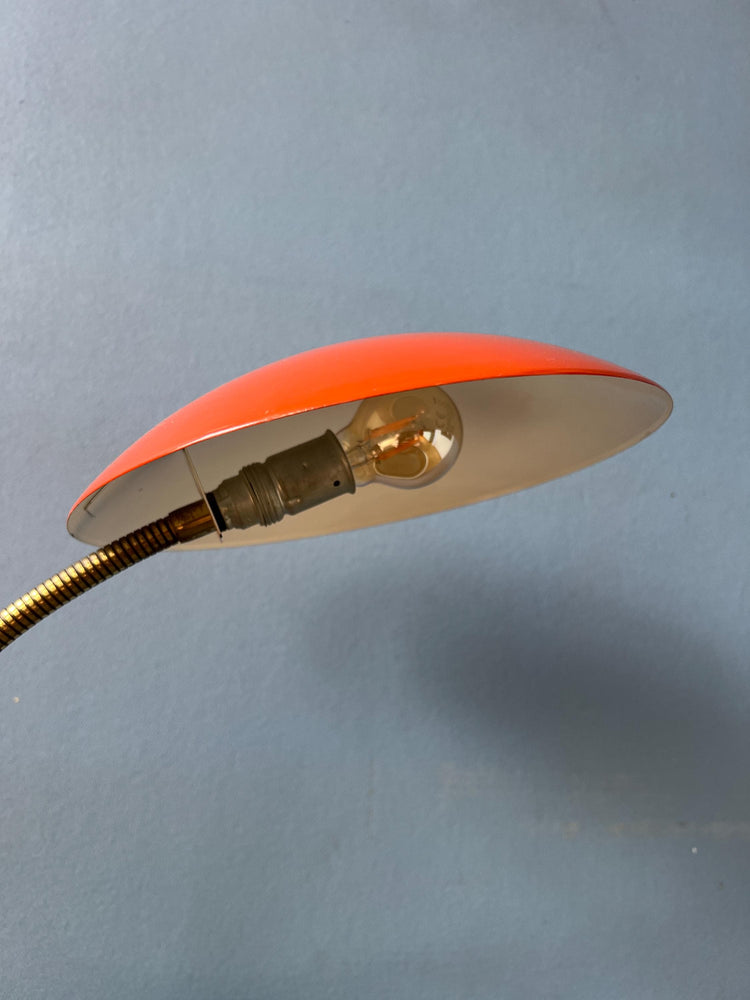 Red - Orange Mid Century Desk Lamp