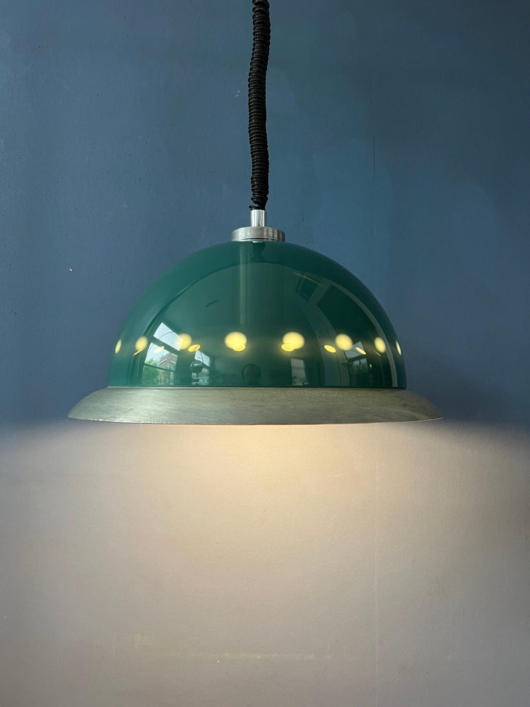 Big Green Dijkstra Space Age Dome Hanging Lamp