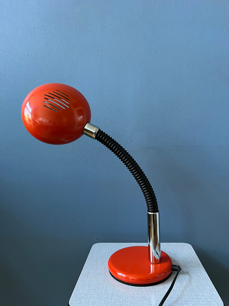 Red Flexible / Adjustable Mid Century Space Age UFO Table Lamp