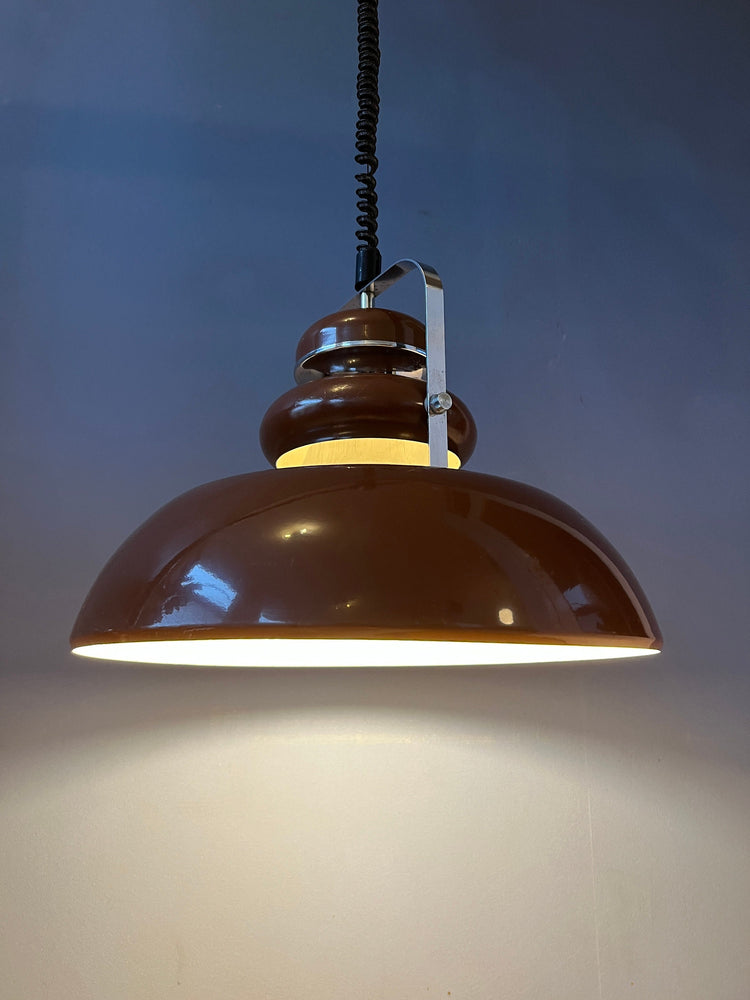 Brown Mid Century Anvia Space Age Pendant Lamp