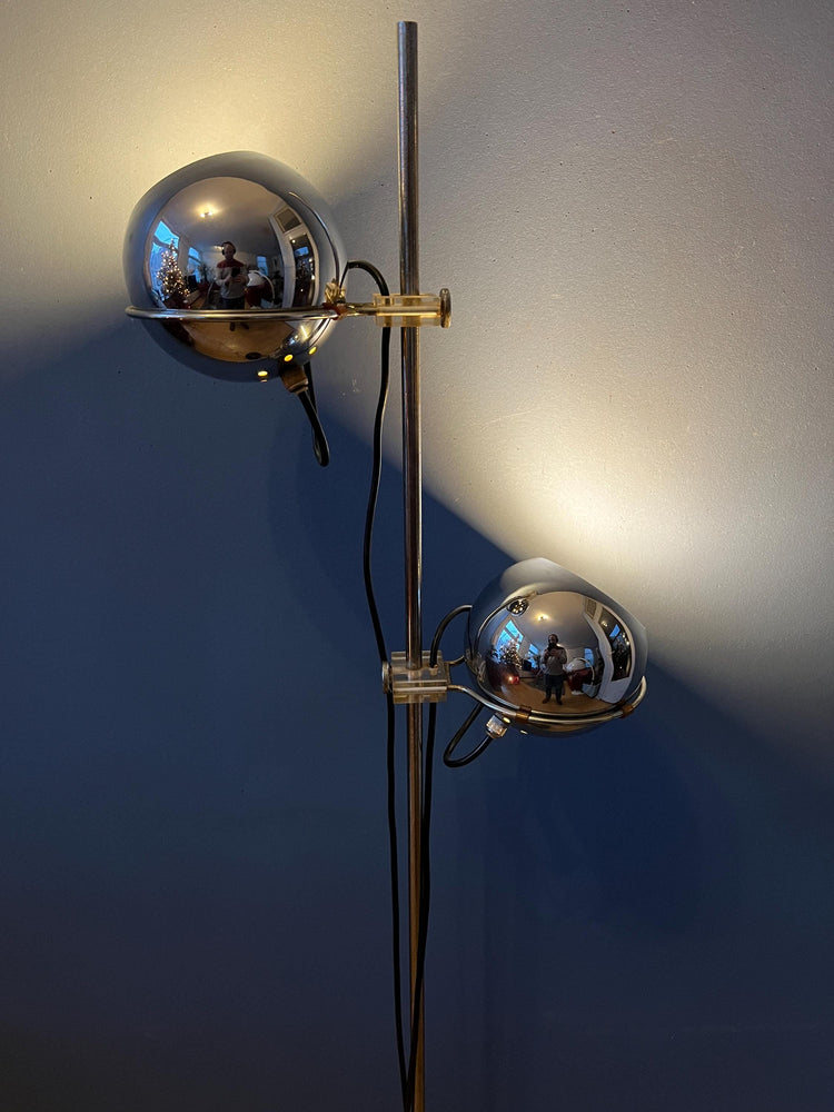 Vintage Chrome Mid Century GEPO Eyeball Floor Lamp